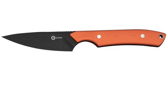 Imagem para Civivi High Grass Field Knife C25084-1, Blackwashed 14C28N, Orange G10, faca de caça, Matt Gentry design