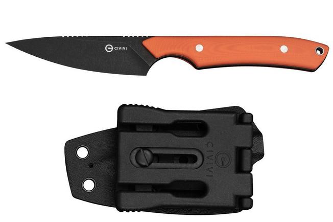 Imagem para Civivi High Grass Field Knife C25084-1, Blackwashed 14C28N, Orange G10, faca de caça, Matt Gentry design