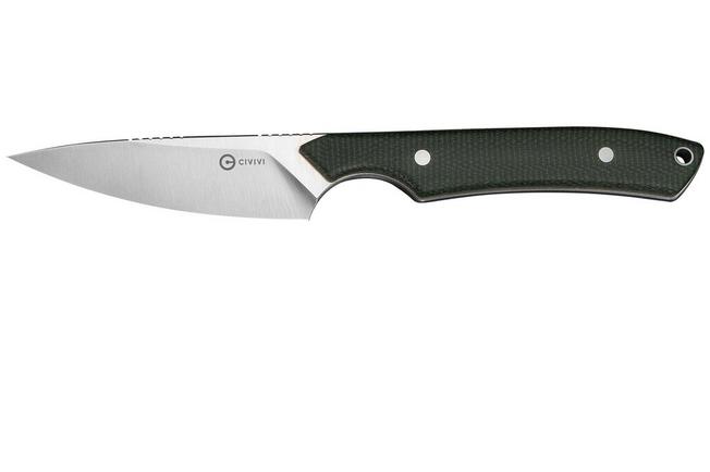 Image for Civivi High Grass Field Knife C25084-2, Satin 14C28N, Green Canvas Micarta, hunting knife, Matt Gentry design