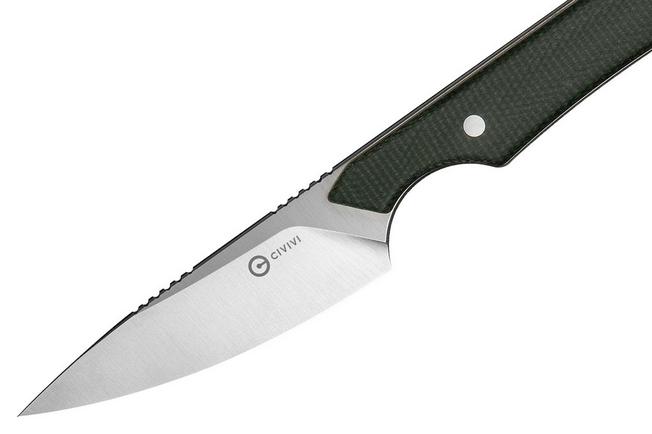 Image for Civivi High Grass Field Knife C25084-2, Satin 14C28N, Green Canvas Micarta, hunting knife, Matt Gentry design