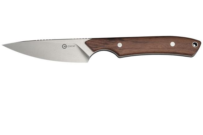 Image for Civivi High Grass Field Knife C25084-3, Stonewashed 14C28N, Guibourtia Wood, hunting knife, Matt Gentry design