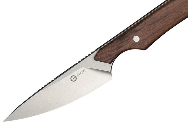 Image for Civivi High Grass Field Knife C25084-3, Stonewashed 14C28N, Guibourtia Wood, hunting knife, Matt Gentry design