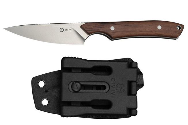 Image for Civivi High Grass Field Knife C25084-3, Stonewashed 14C28N, Guibourtia Wood, hunting knife, Matt Gentry design