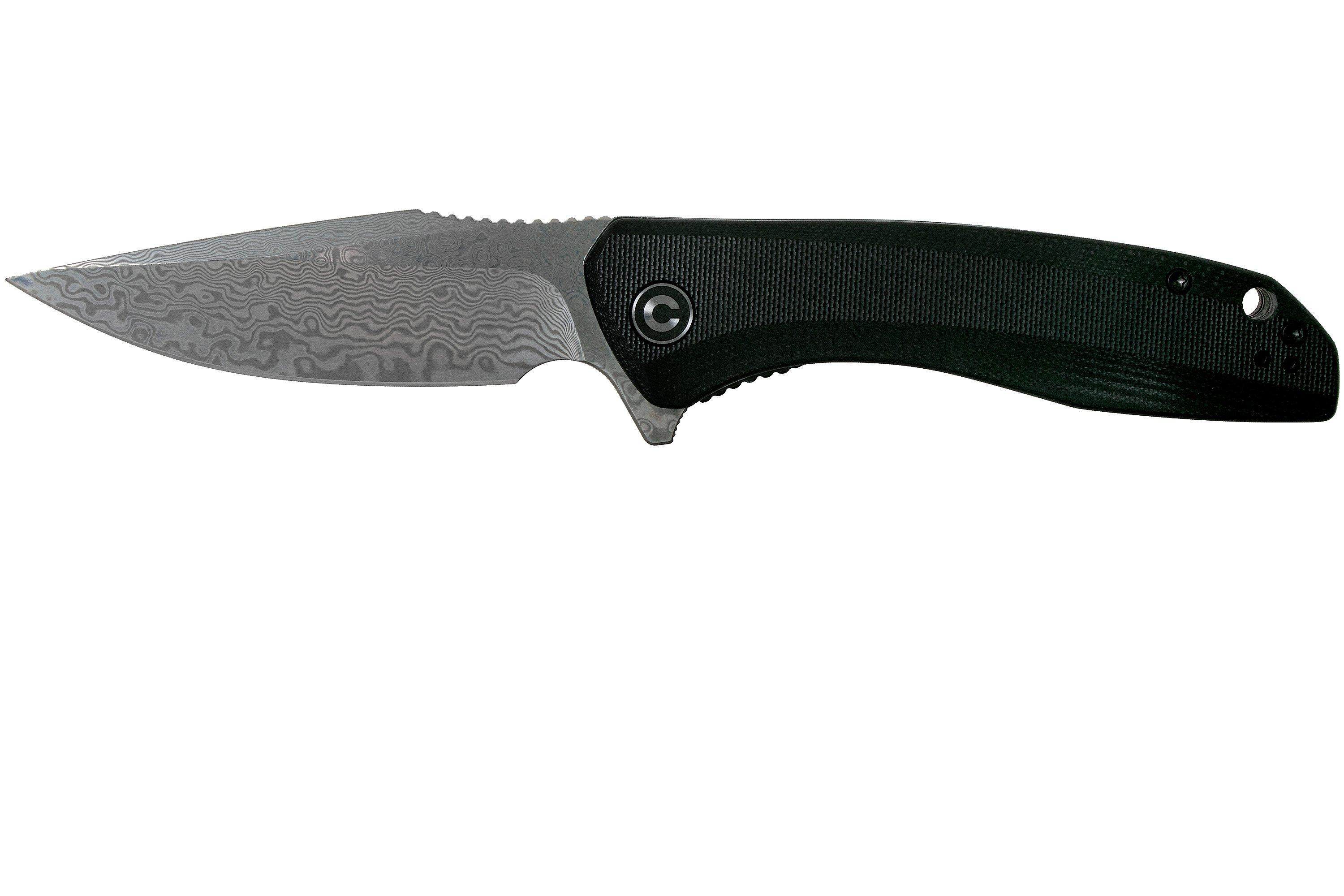 Civivi Baklash C801DS Damascus Black G10 pocket knife