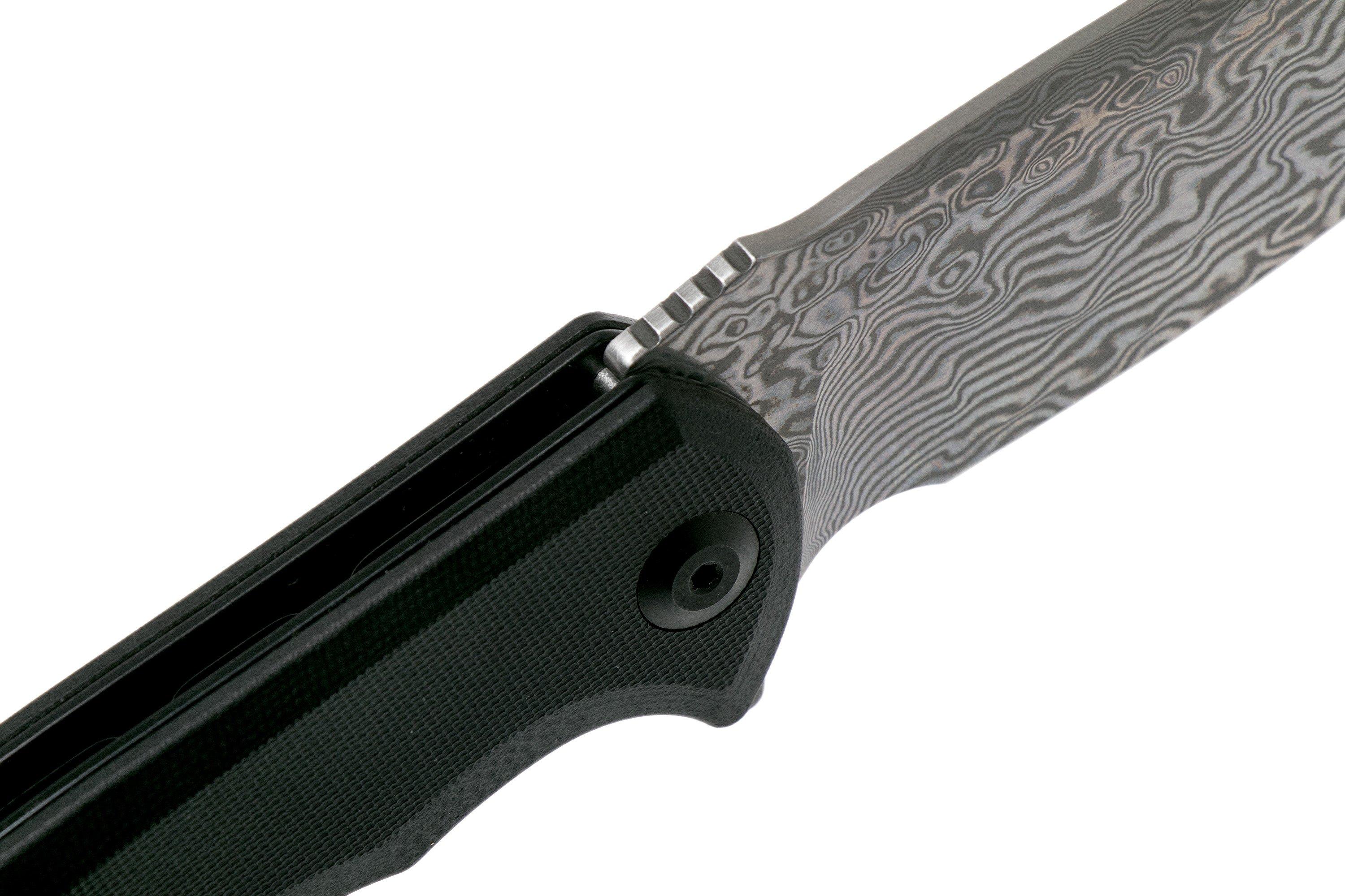 Civivi Praxis C803DS Damascus, Black G10 pocket knife Advantageously