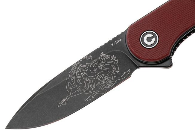 Bild für Civivi Elementum Year Of The Fire Horse Edition C907A-1 Blackwashed D2, Burgundy G10, Knivesandtools Exclusive Taschenmesser
