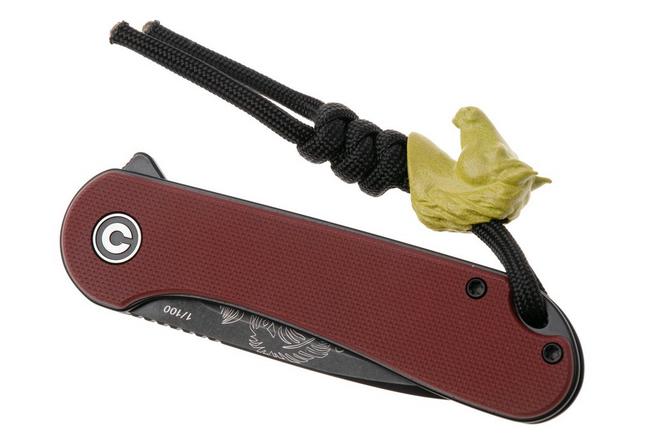 Bild für Civivi Elementum Year Of The Fire Horse Edition C907A-1 Blackwashed D2, Burgundy G10, Knivesandtools Exclusive Taschenmesser