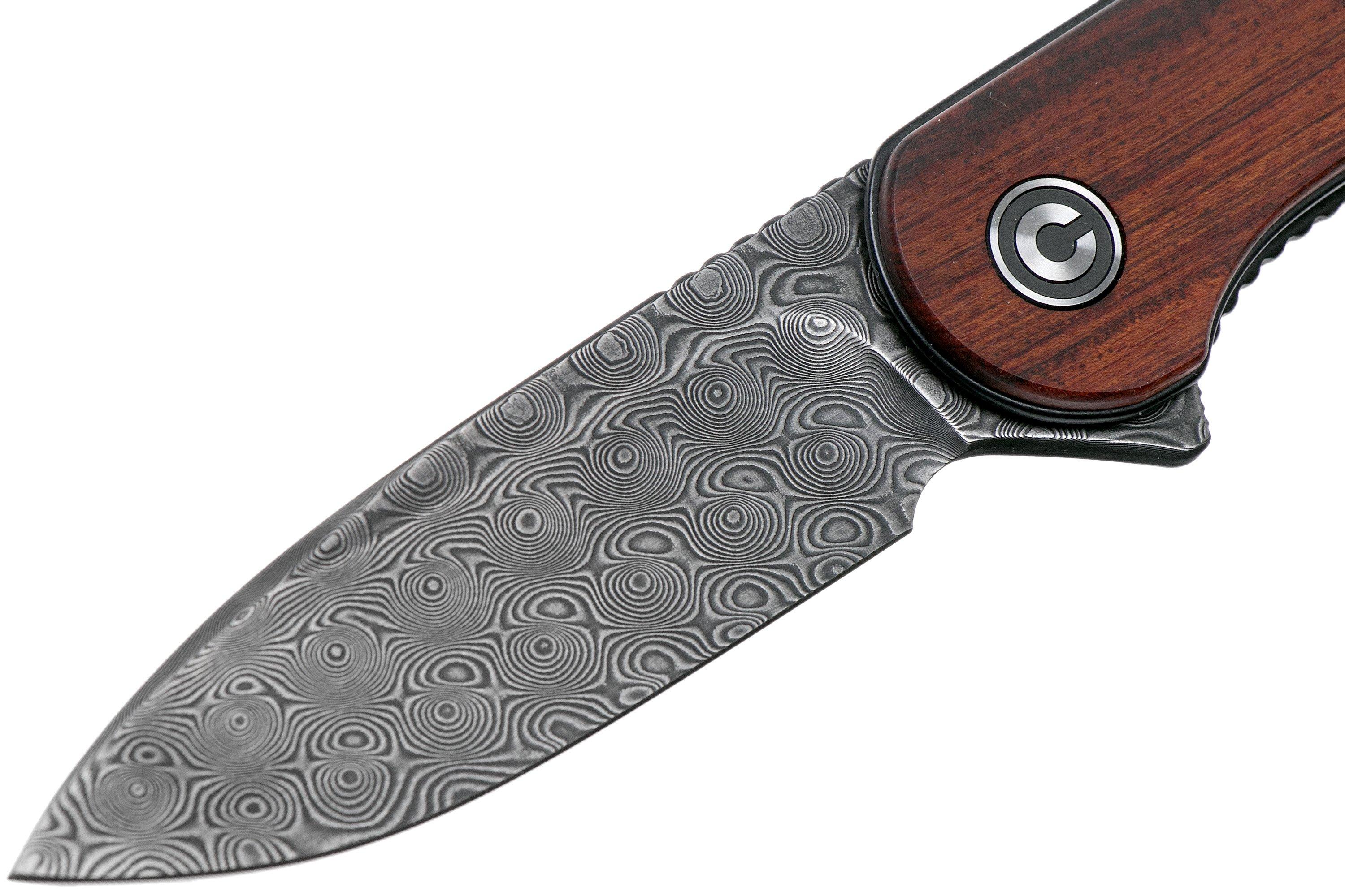 Civivi Elementum C907DS-2 Damascus, Cuibourtia pocket knife ...