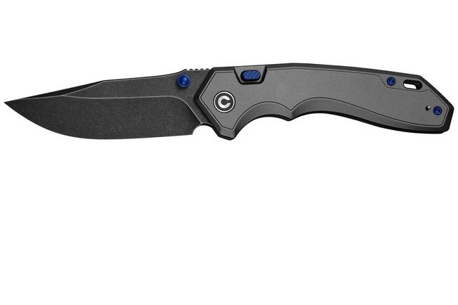 Afbeelding voor Civivi Elite Brova CE25093-1, Blackwashed CPM S35VN, Gray Aluminum zakmes