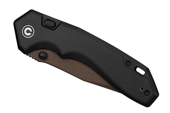 Afbeelding voor Civivi Elite Brova CE25093-2, Dark Brown Stonewashed CPM S35VN, Black Aluminum zakmes