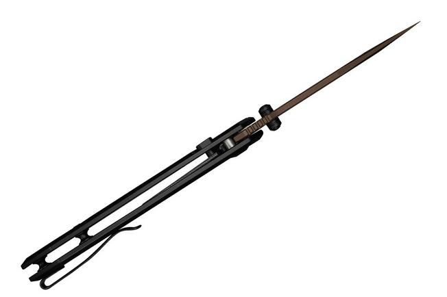 Afbeelding voor Civivi Elite Brova CE25093-2, Dark Brown Stonewashed CPM S35VN, Black Aluminum zakmes