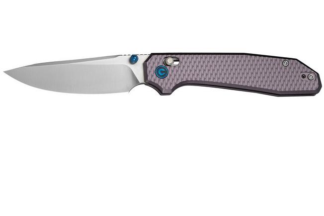 Image for Civivi Elite Tessera CE26029-2, Satin CPM S35VN, Diamond Pattern Purple Aluminum pocket knife