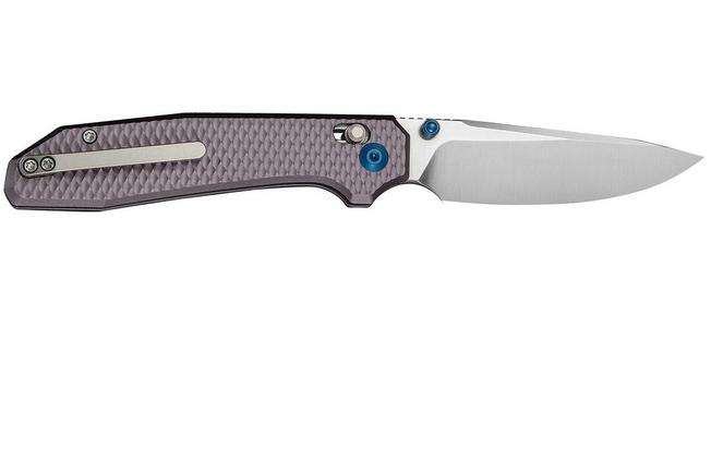 Image for Civivi Elite Tessera CE26029-2, Satin CPM S35VN, Diamond Pattern Purple Aluminum pocket knife