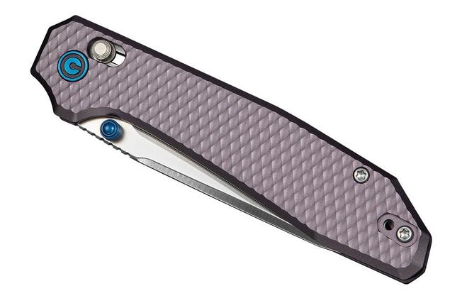 Image for Civivi Elite Tessera CE26029-2, Satin CPM S35VN, Diamond Pattern Purple Aluminum pocket knife