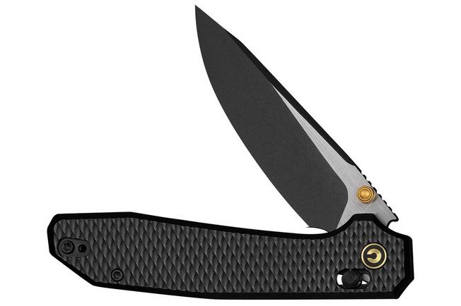 Image for Civivi Elite Tessera CE26029-3, Blackwashed CPM S35VN, Diamond Pattern Black Aluminum pocket knife