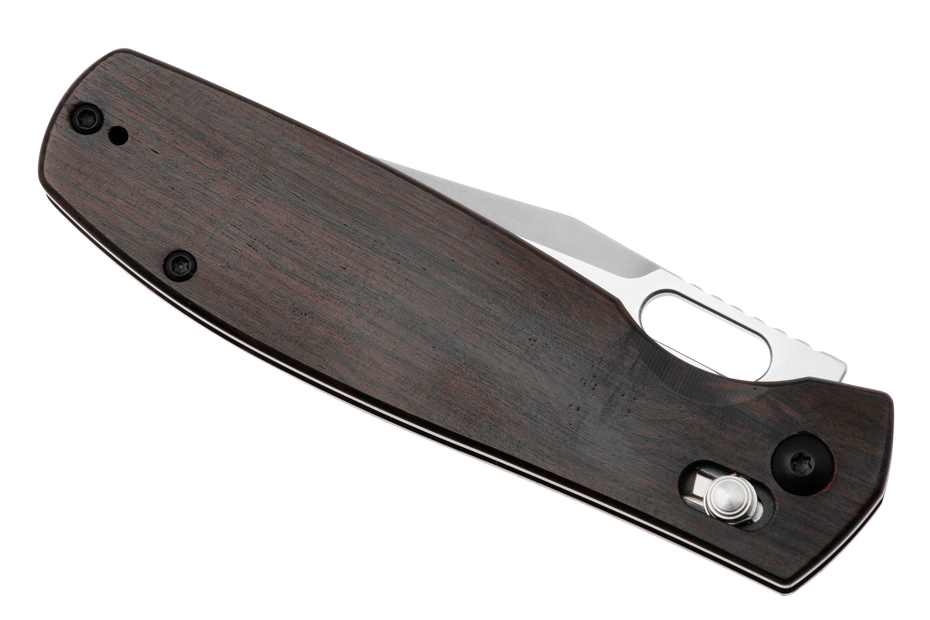 CJRB Prado J1936-EB, Satin AR-RPM9, Ebony Wood, pocket knife