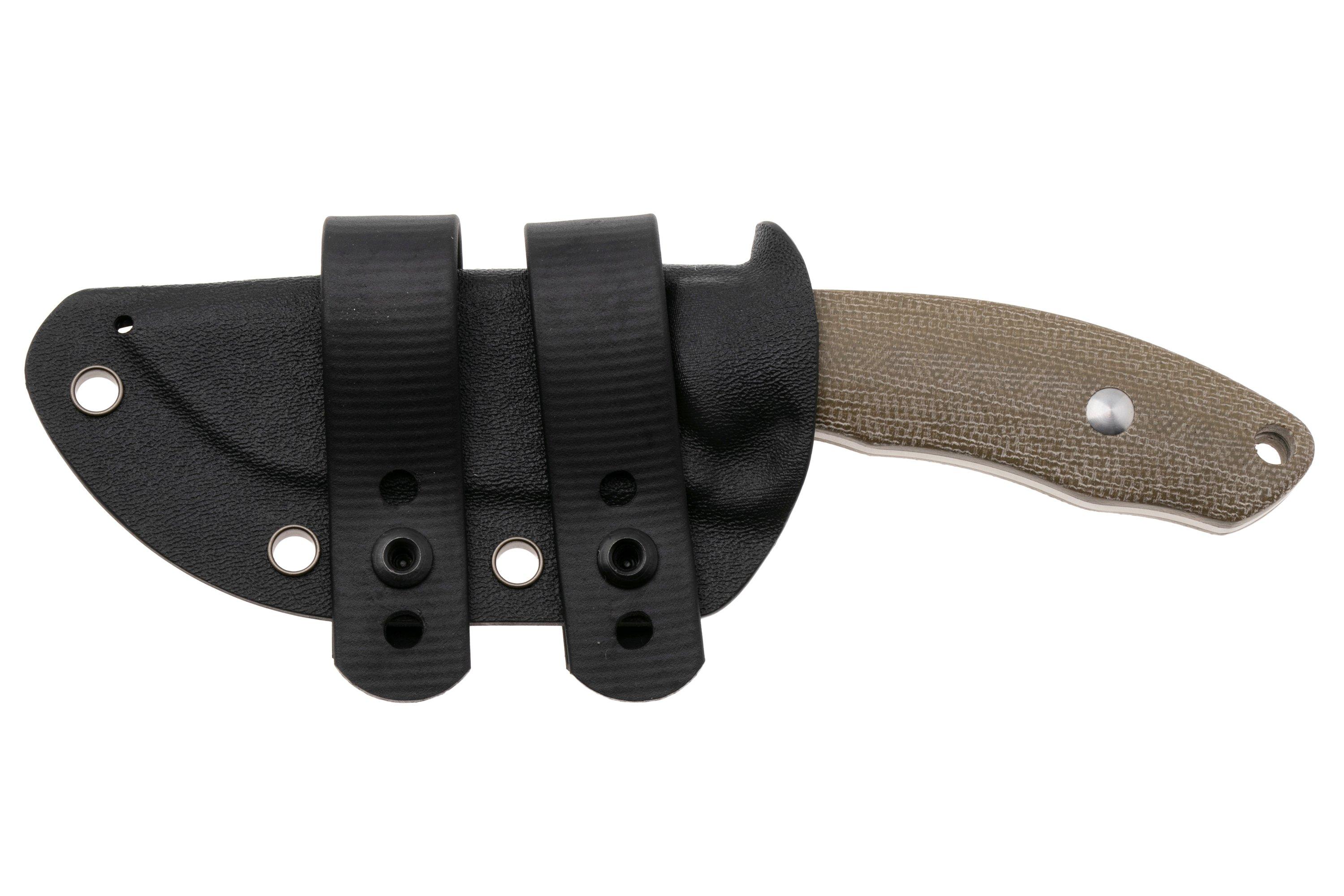 CJRB Mutt J1958-ODG Satin AR-RPM9, Green Micarta, fixed knife