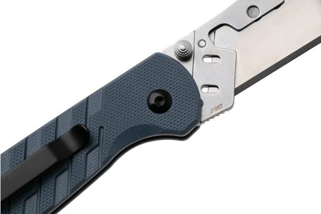 Afbeelding voor CJRB Boxer J1967-BU Stonewashed Blade Holder, Blue G10, zakmes