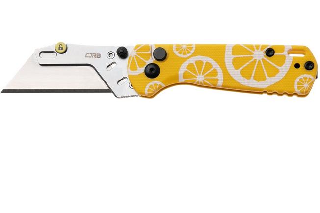 Afbeelding voor CJRB Boxer J1967-LM Stonewashed Blade Holder, Yellow G10, zakmes