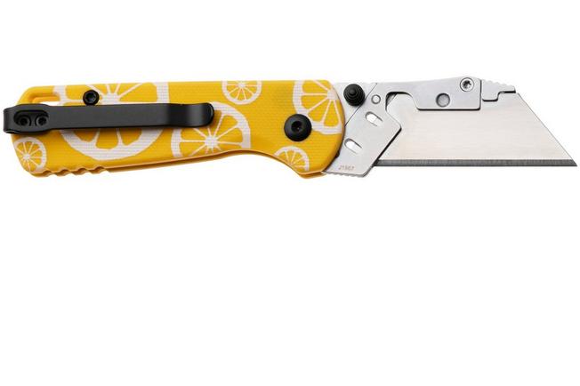 Afbeelding voor CJRB Boxer J1967-LM Stonewashed Blade Holder, Yellow G10, zakmes