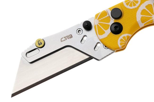 Afbeelding voor CJRB Boxer J1967-LM Stonewashed Blade Holder, Yellow G10, zakmes