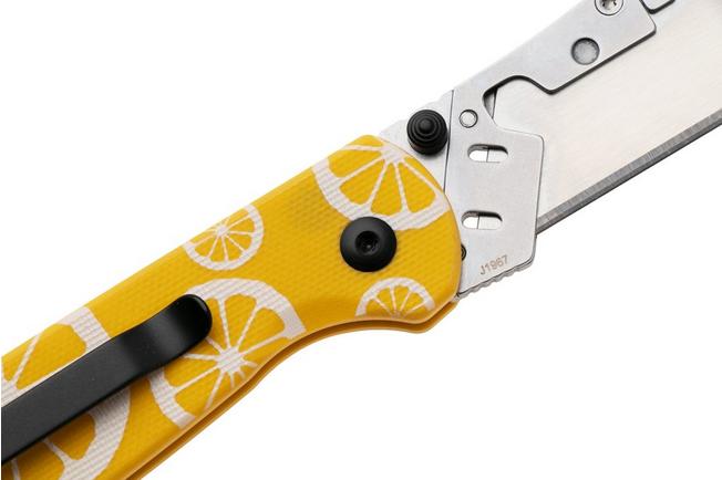 Afbeelding voor CJRB Boxer J1967-LM Stonewashed Blade Holder, Yellow G10, zakmes