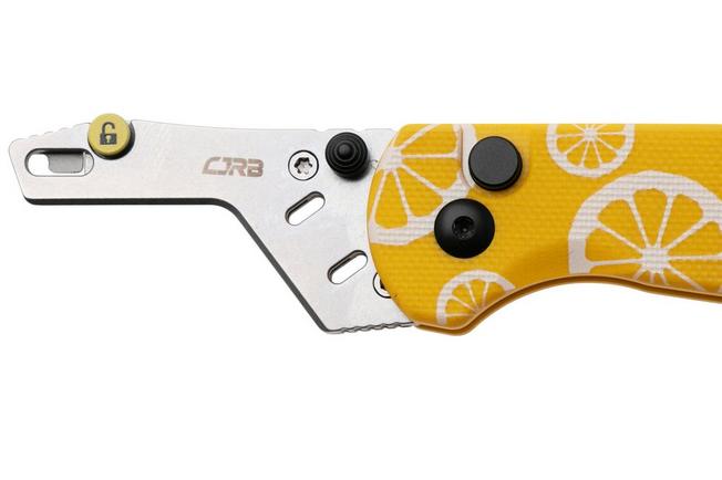 Afbeelding voor CJRB Boxer J1967-LM Stonewashed Blade Holder, Yellow G10, zakmes
