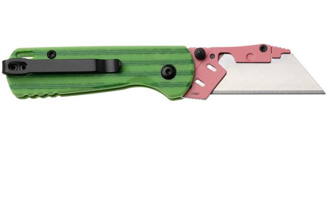 Afbeelding voor CJRB Boxer J1967-WM Pink Blade Holder, Green G10, zakmes