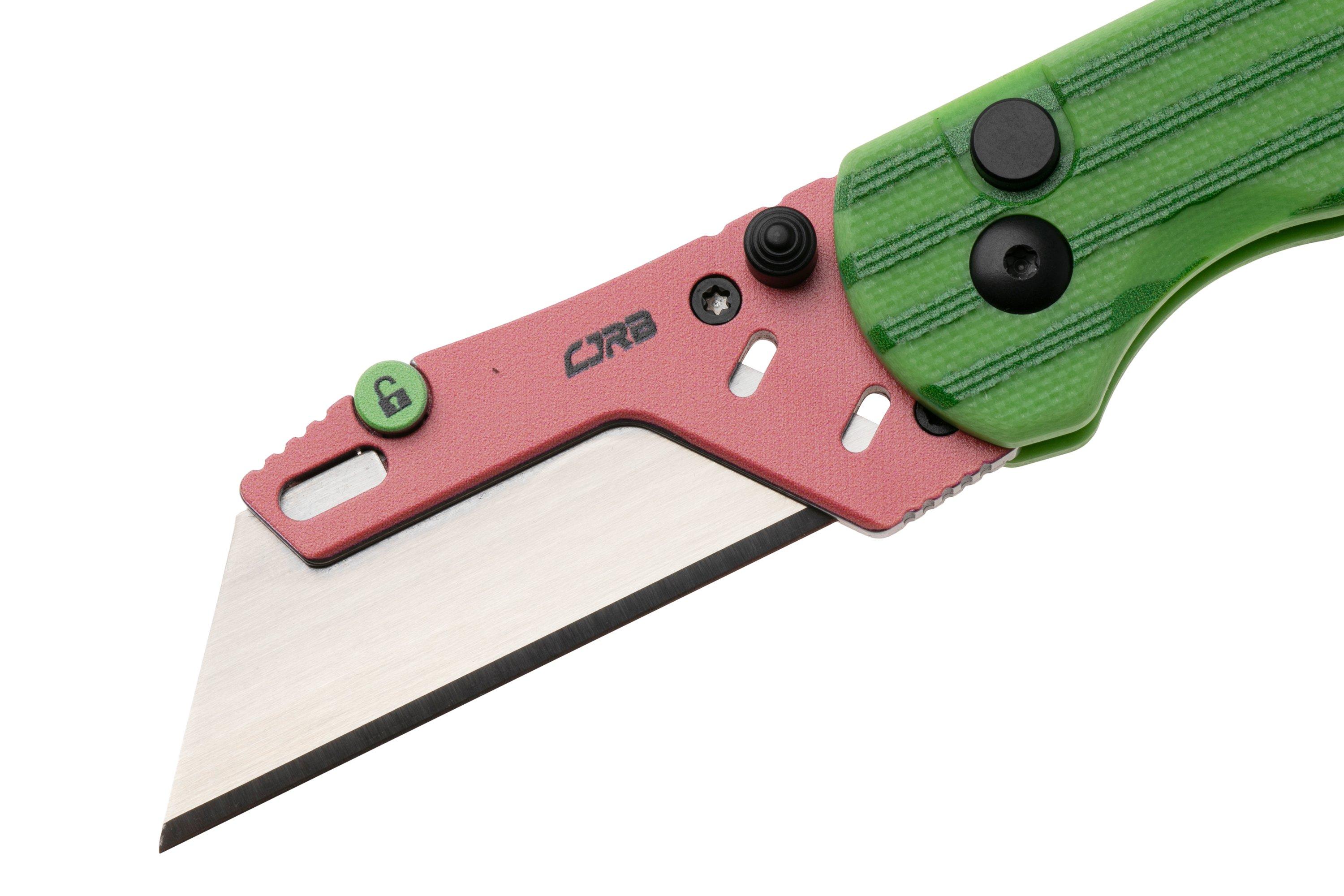 CJRB Boxer J1967-WM Pink Blade Holder, Green G10, pocket knife ...