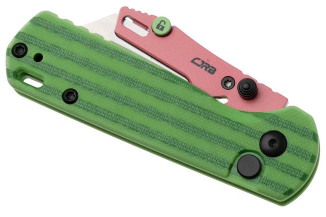 Afbeelding voor CJRB Boxer J1967-WM Pink Blade Holder, Green G10, zakmes