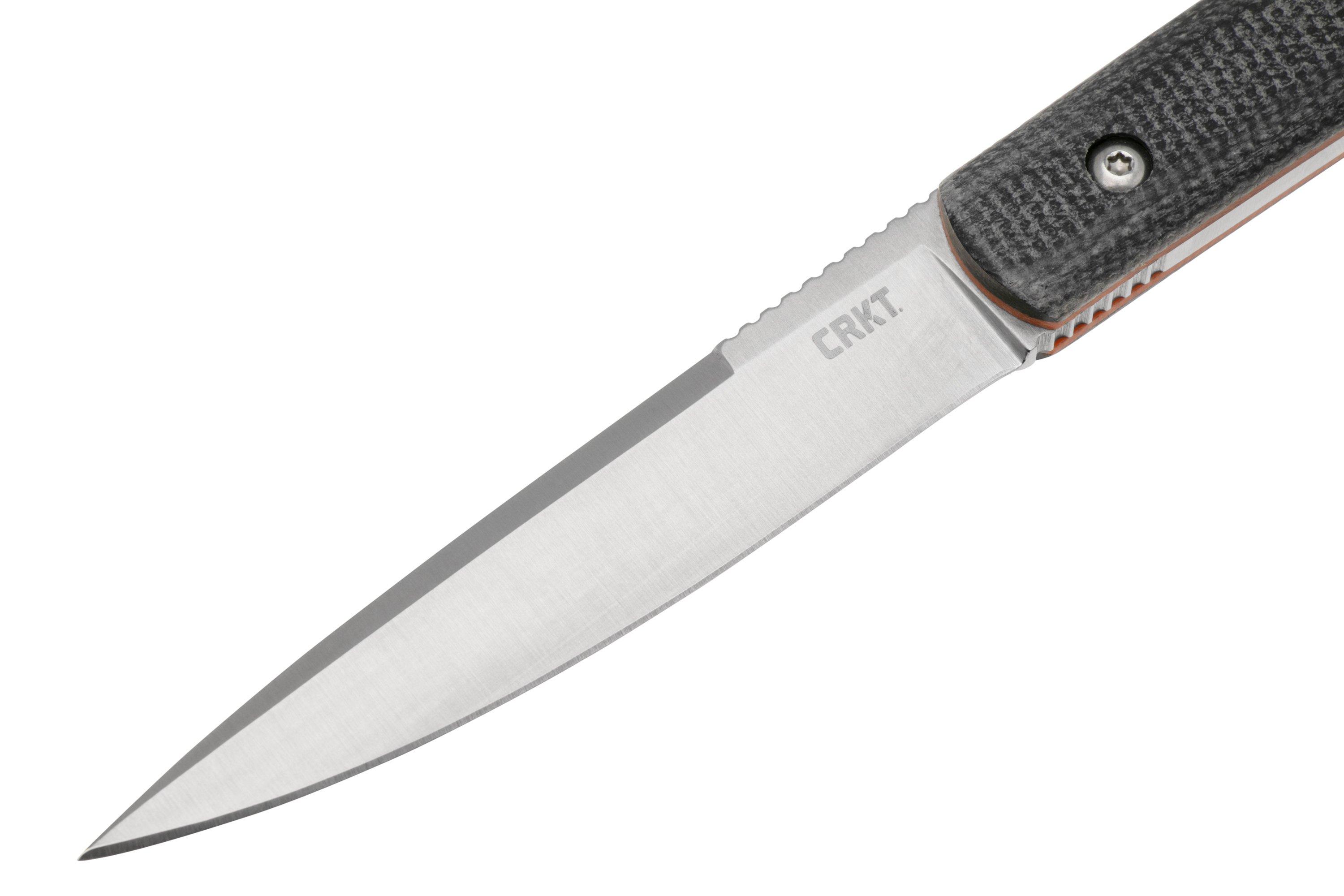 CRKT Biwa 2382K Black Micarta fixed knife, Alan Folts design Advantageously shopping at