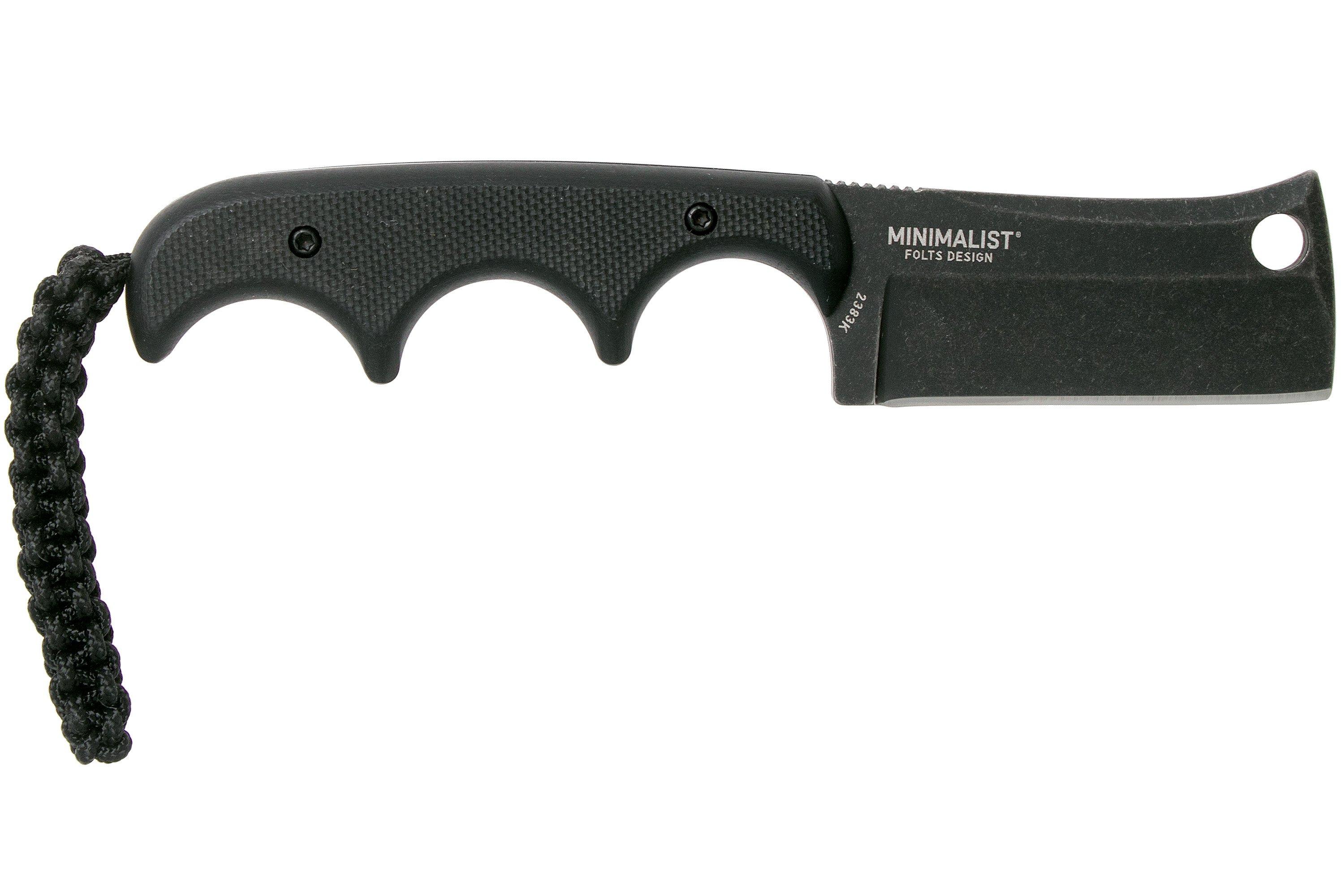 CRKT Minimalist Cleaver Blackout 2383K neck knife, Alan Folts design