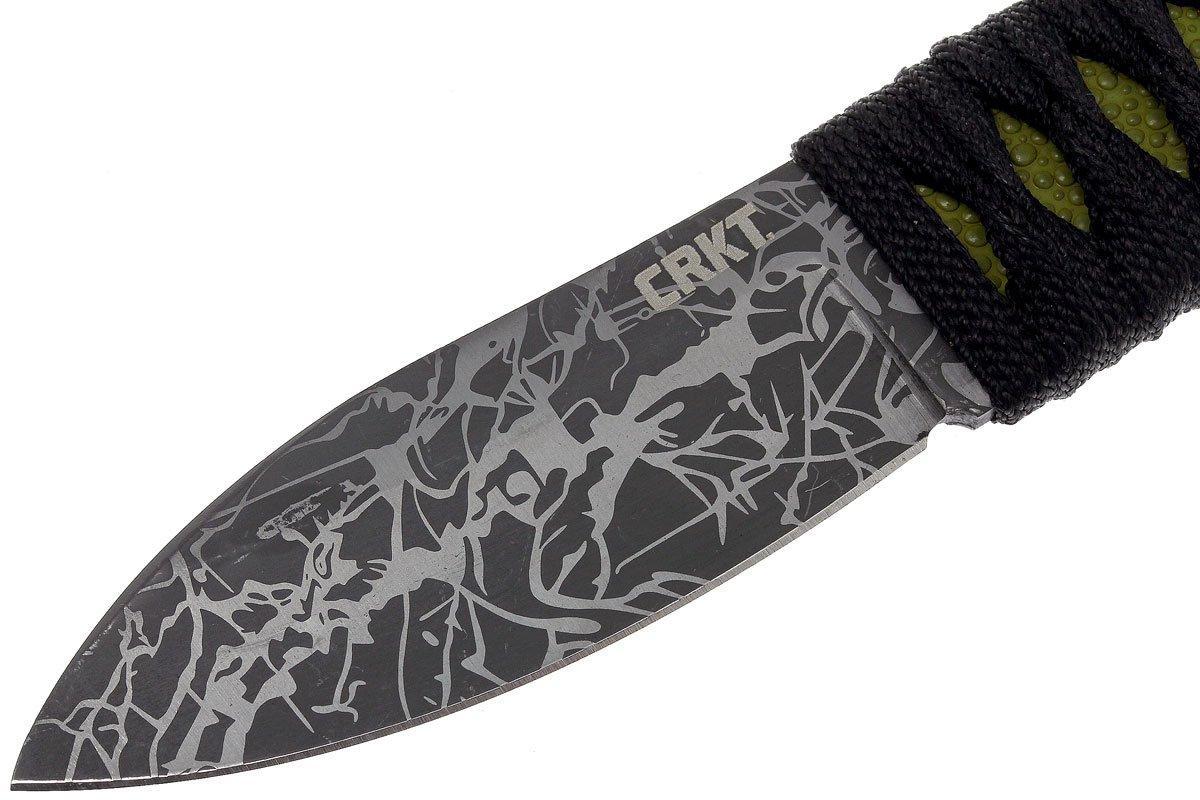 CRKT Du Hoc Fahrtenmesser – Feststehende Klinge, SK-5 Stahl, G10 Griff – Gesamtlänge 24,4 Cm, Schwarz