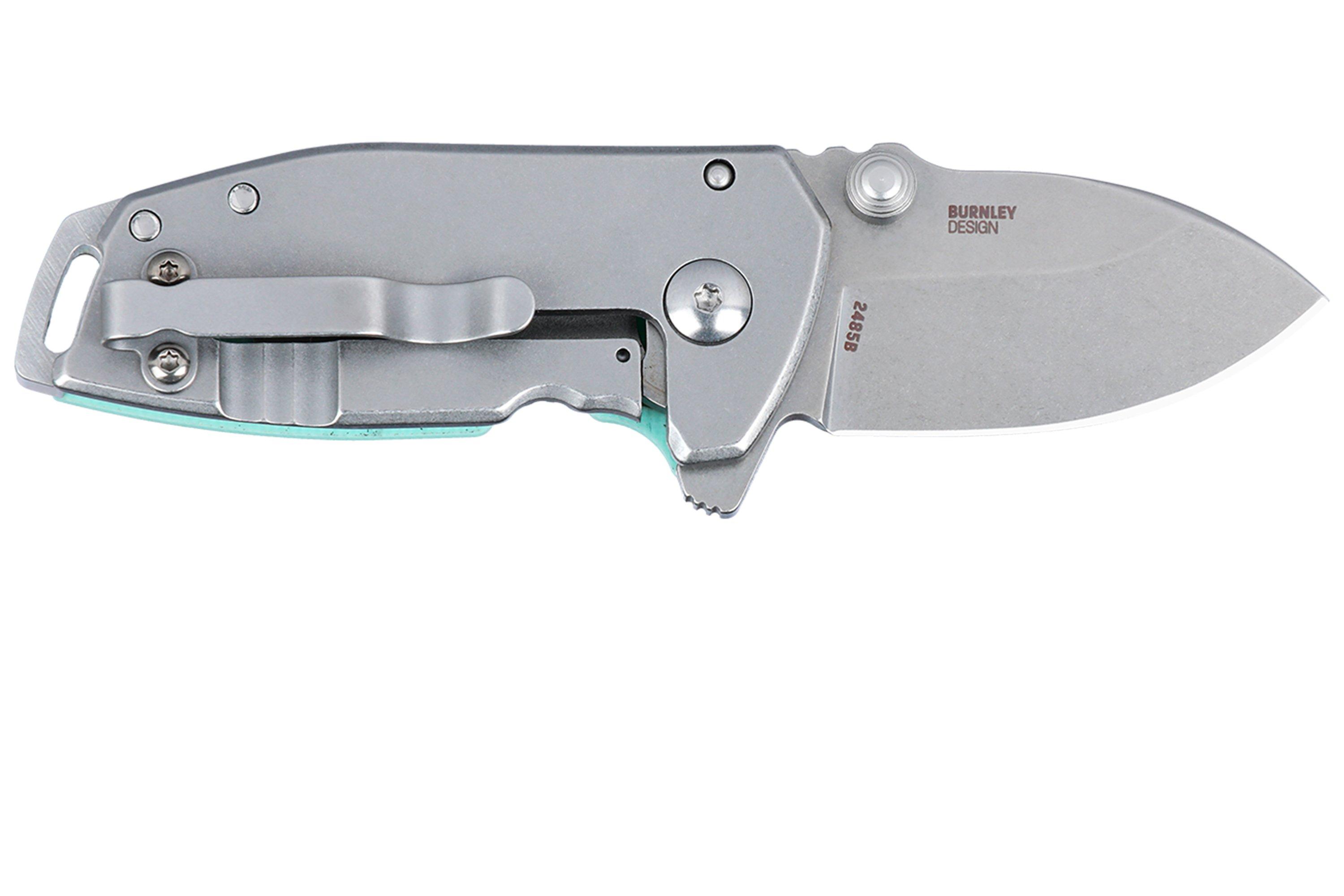 CRKT Squid Compact Stonewash 2485B Light Blue G10 pocket knife 