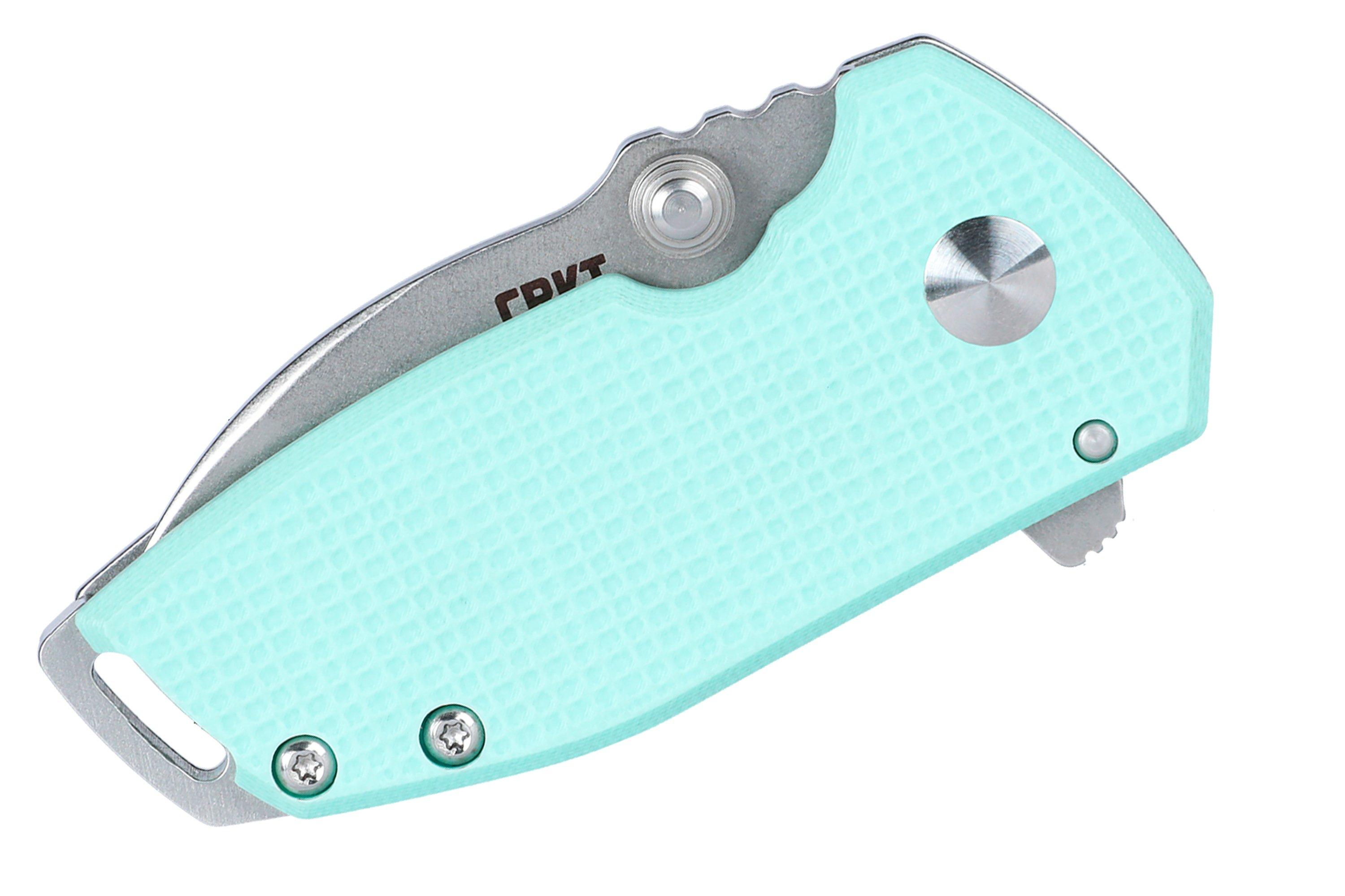 CRKT Squid Compact Stonewash 2485B Light Blue G10 pocket knife, Lucas