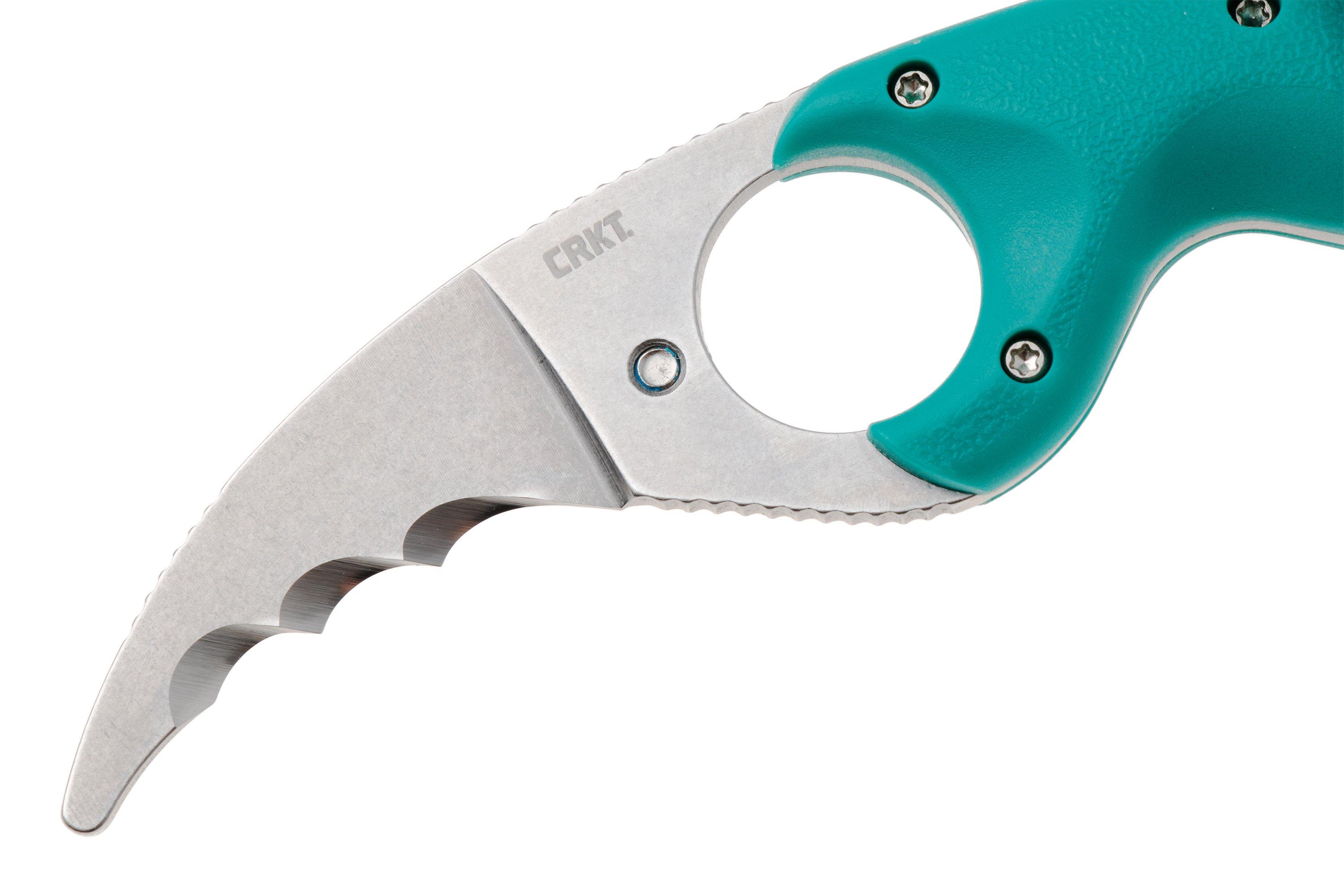 CRKT Bear Claw Veff Serrations 2511T Stonewashed AUS8, Green GRN, faca ...