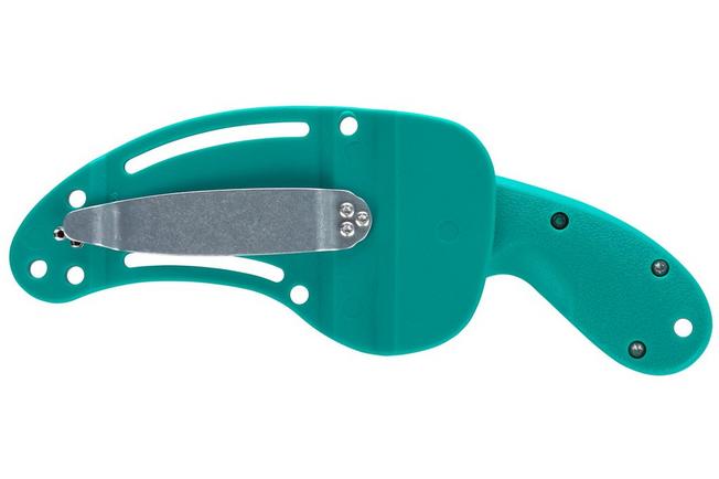 Image for CRKT Bear Claw Veff Serrations 2511T Stonewashed AUS8, Green GRN, rescue knife, Russ Kommer design