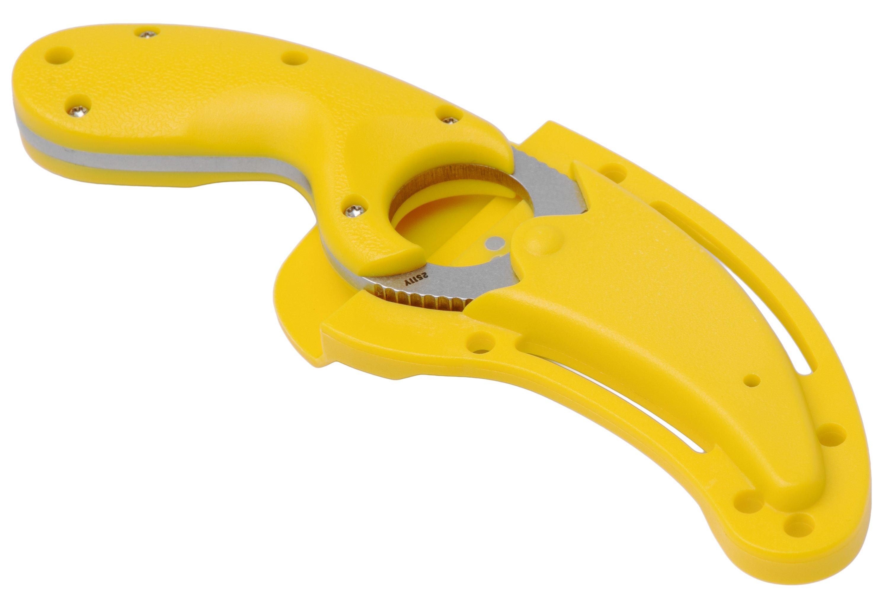 CRKT Bear Claw Veff Serrations 2511Y Stonewashed AUS8, Yellow GRN ...