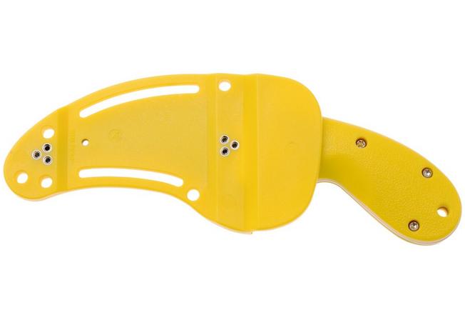 Image for CRKT Bear Claw Veff Serrations 2511Y Stonewashed AUS8, Yellow GRN, rescue knife, Russ Kommer design