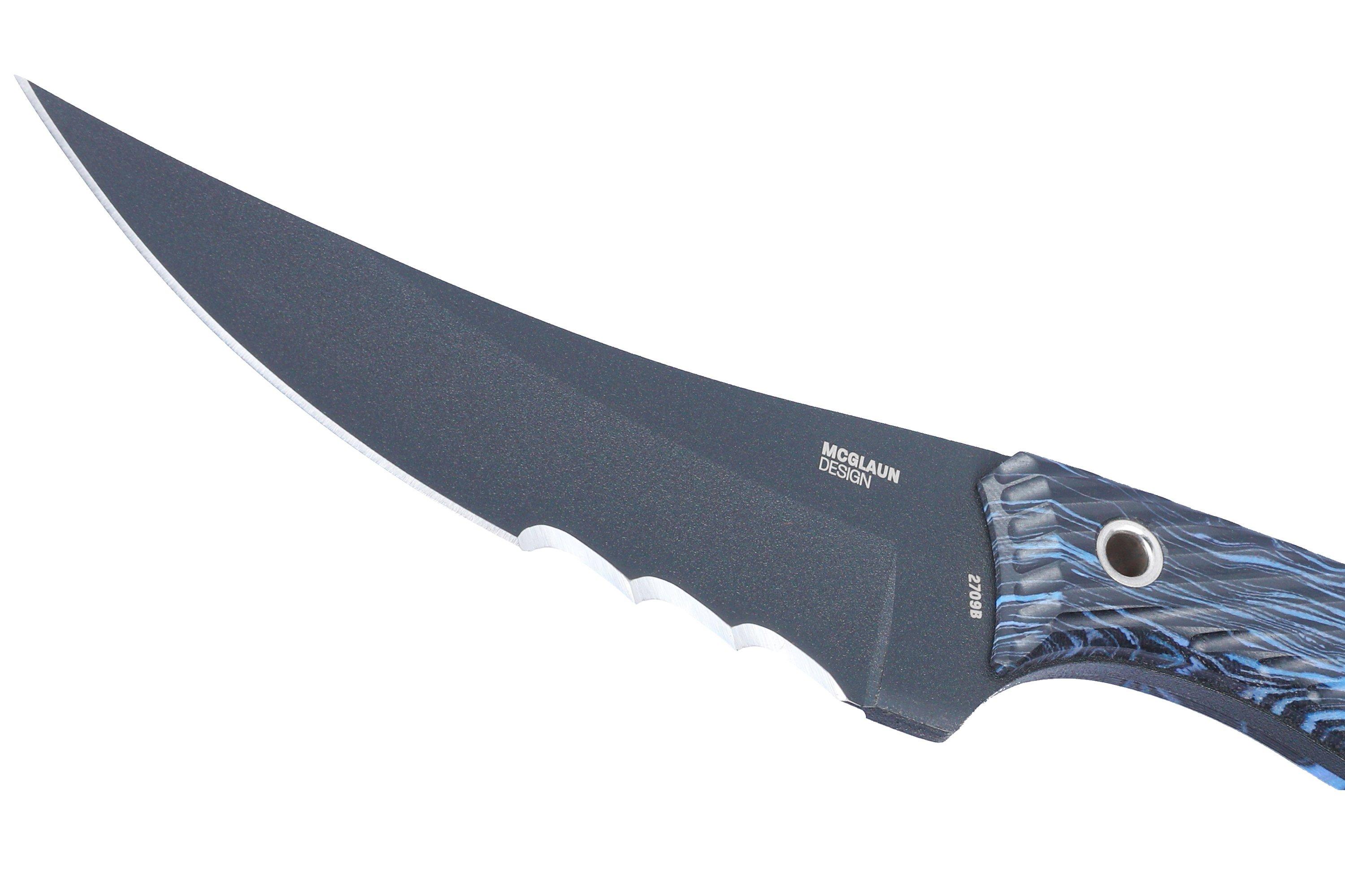CRKT Clever Girl, Veff Serrations 2709B Blue Black G10 fixed knife