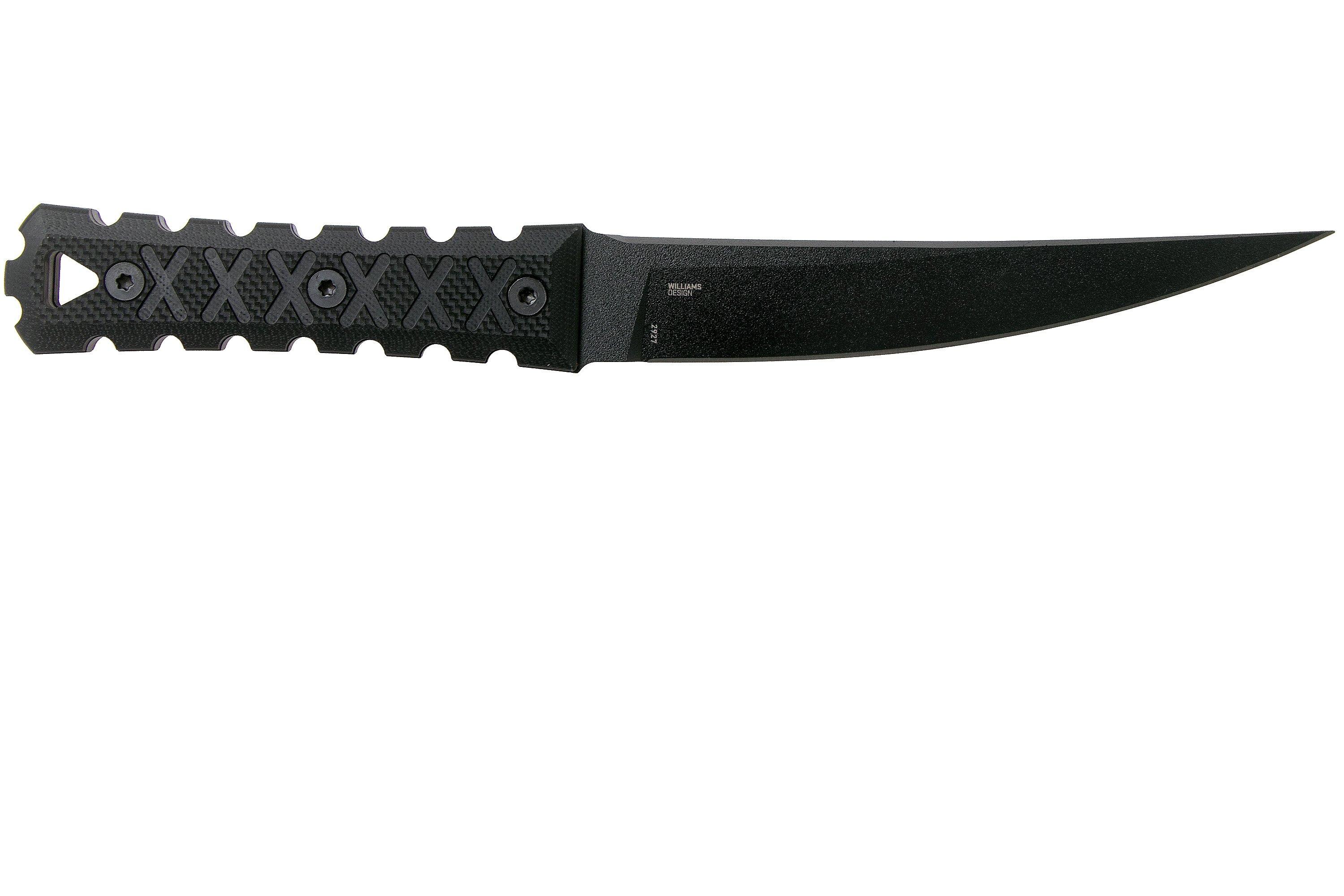 CRKT HZ6 Black 2927 fixed knife, James Williams design Advantageously