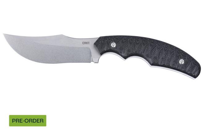 Obraz dla Nóż z głownią stałą CRKT Burrower 3610 Stonewashed D2, Black Micarta, projekt Kaila Cummings