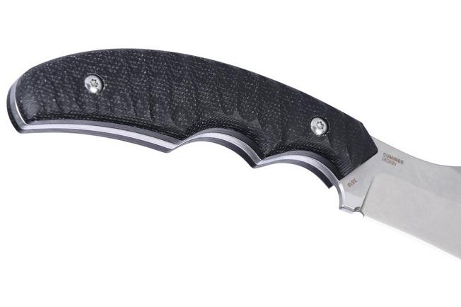 Obraz dla Nóż z głownią stałą CRKT Burrower 3610 Stonewashed D2, Black Micarta, projekt Kaila Cummings