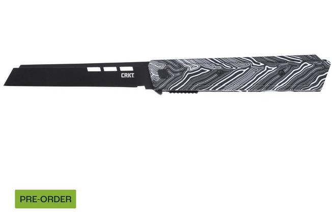 Obraz dla Nóż składany CRKT Zephyr 3850W Black Titanium Nitride 14C28N, White Black G10, projekt Matthew Lerch