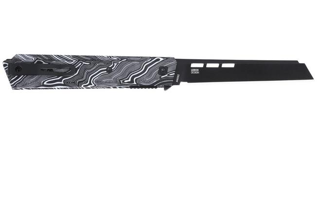 Obraz dla Nóż składany CRKT Zephyr 3850W Black Titanium Nitride 14C28N, White Black G10, projekt Matthew Lerch