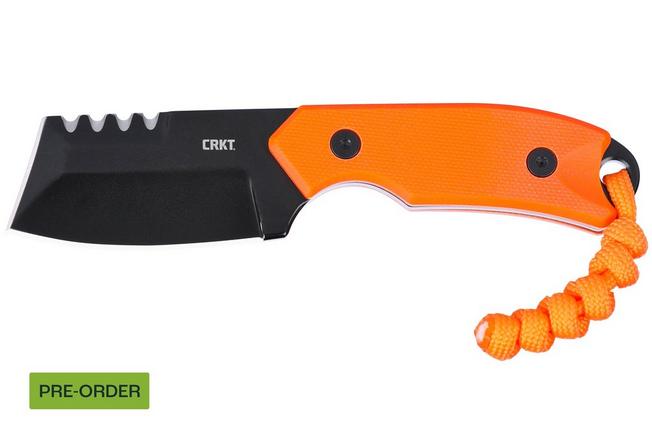 Obraz dla Nóż z głownią stałą CRKT Razel Compact 4036ER Black Oxide D2, Orange G10, projekt Jon Graham