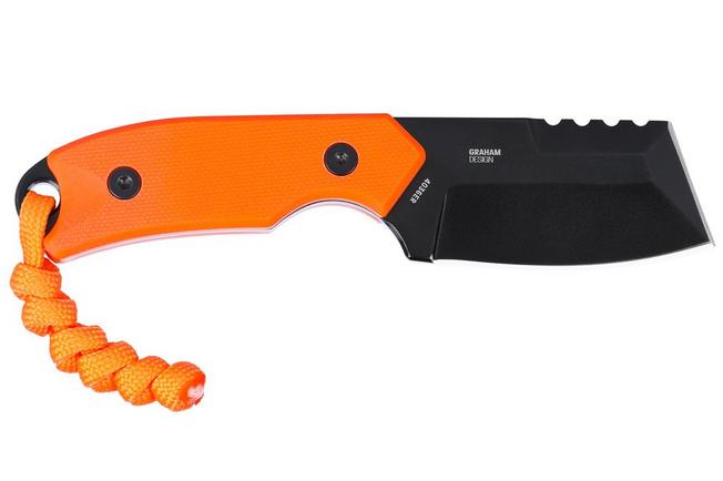 Obraz dla Nóż z głownią stałą CRKT Razel Compact 4036ER Black Oxide D2, Orange G10, projekt Jon Graham