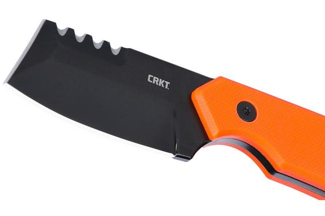 Obraz dla Nóż z głownią stałą CRKT Razel Compact 4036ER Black Oxide D2, Orange G10, projekt Jon Graham