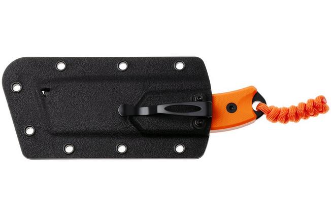 Image pour CRKT Razel Compact 4036ER Black Oxide D2, Orange G10, couteau fixe, Jon Graham design