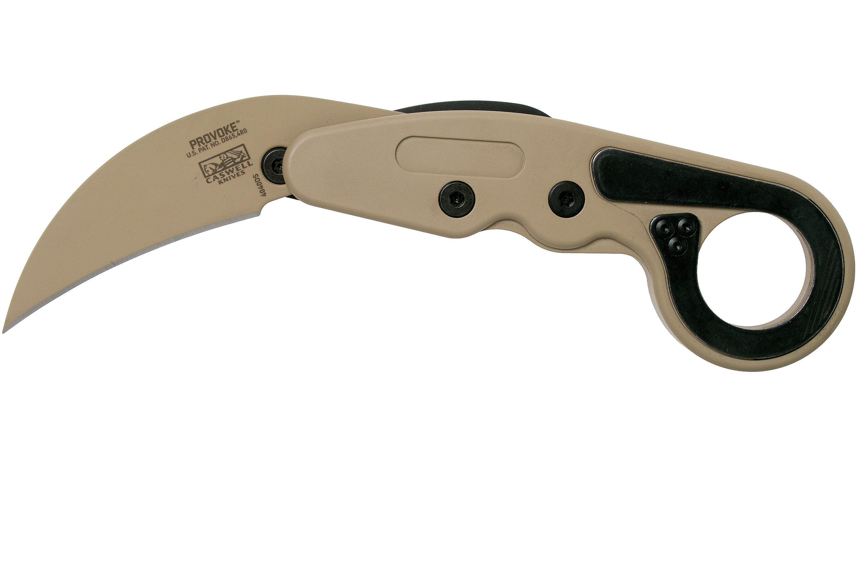 CRKT Provoke Desert Sand 4040DS Kinematic Karambit pocket knife, Joe
